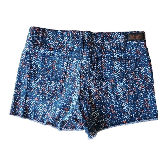 Levis Colorful Fringe Cut Off Denim Shorts 12 31 - Picture 3 of 6